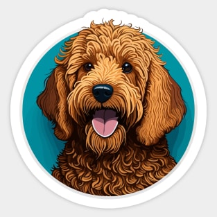 Golden Doodle Portrait Sticker